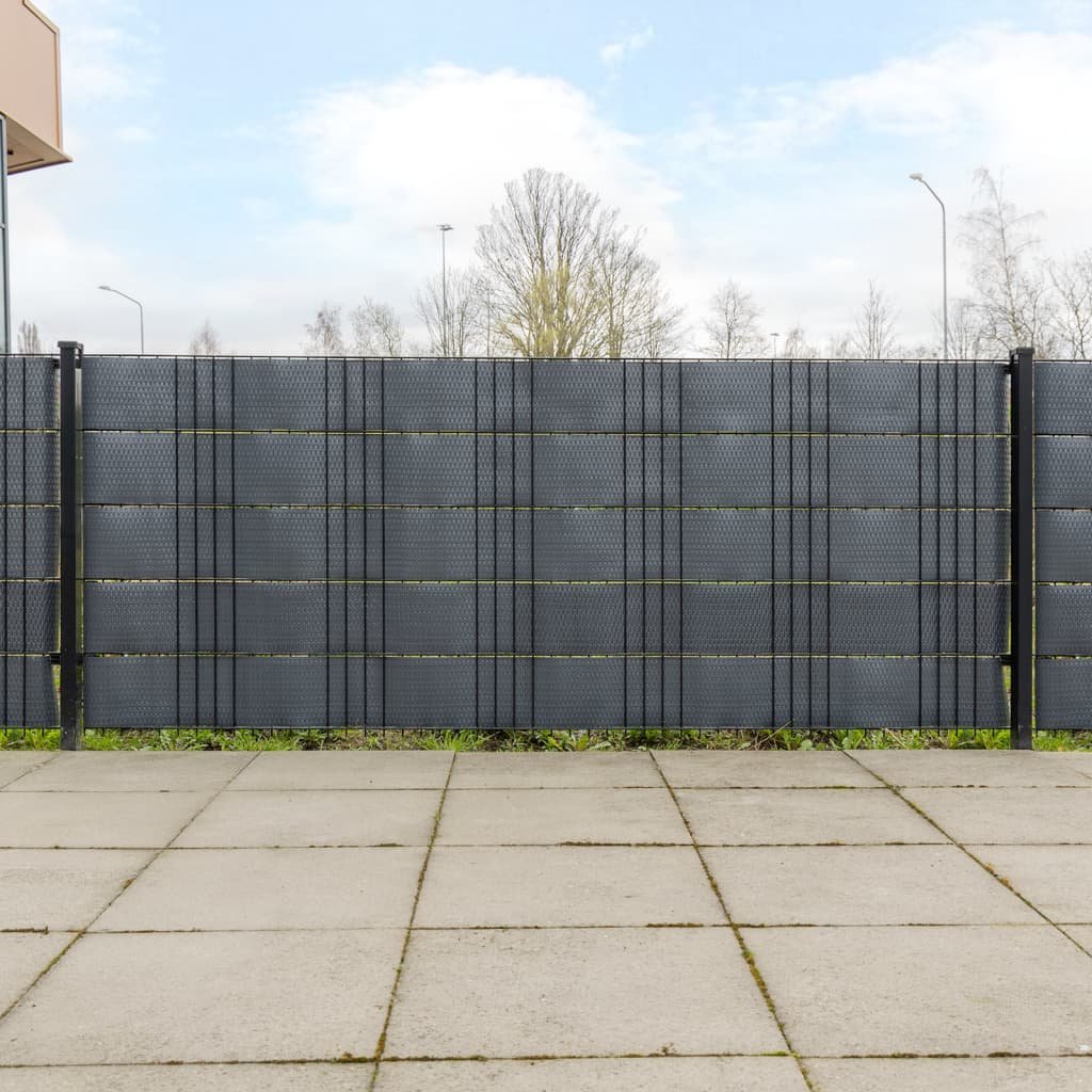 vidaXL vidaXL Parawany balkonowe, 5 szt., antracytowe, 255x19 cm, rattan PE