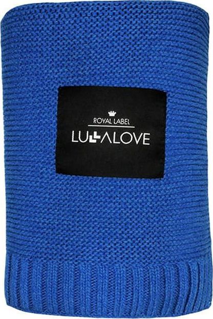 LullaLove Bambusowy kocyk 80x100 cm Royal Navy Blue Granat Lullalove