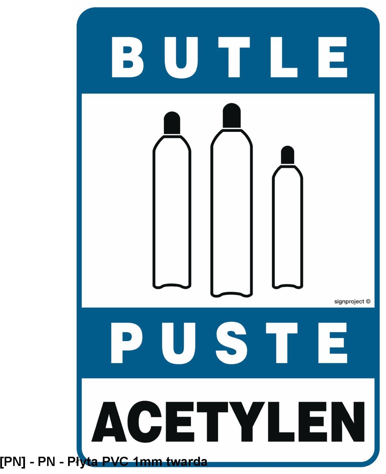 TD Systems JD047 - Butle puste acetylen 75x113