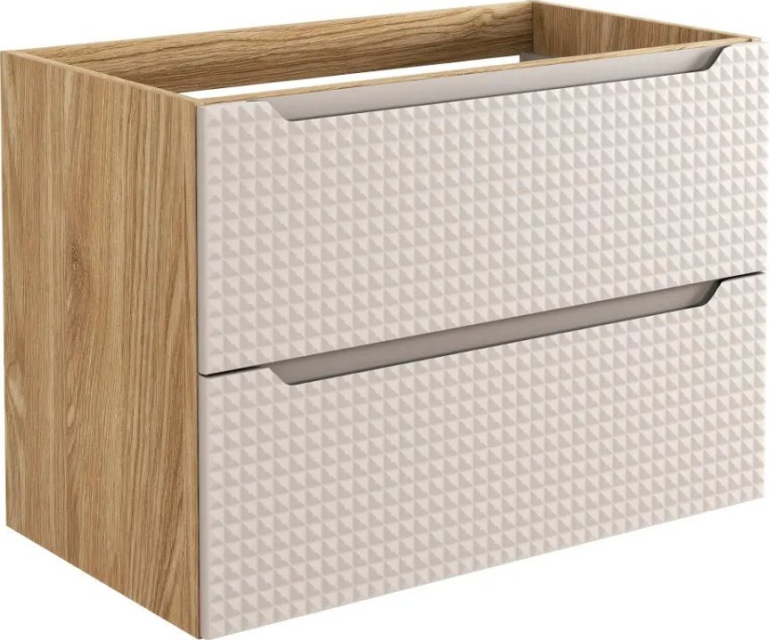 Comad Szafka pod umywalkę LUXOR BEIGE 82-80-2S 80cm dąb olejowany/beżowa COMAD