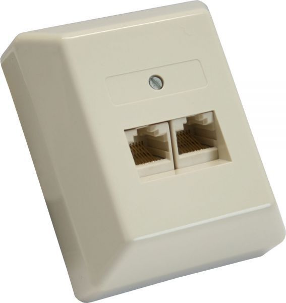 InLine Puszka ścienna 2x RJ45, 2x 8 Port (69988B)