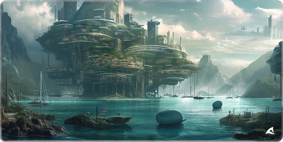 Sharkoon SKILLER SGP40 D6 Gaming Mouse Pad (Teal/Multicolor)