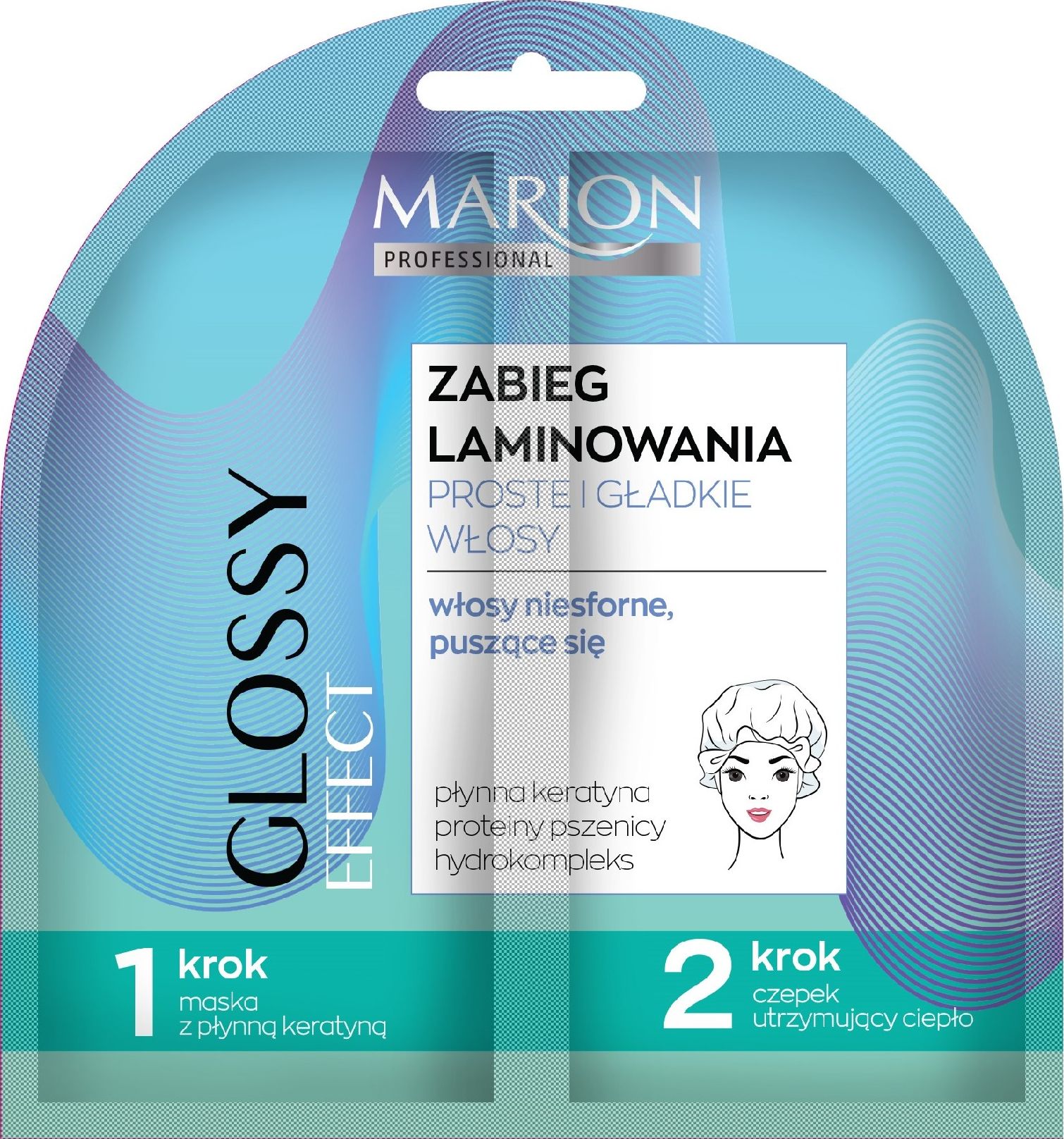 Marion Zabieg laminowania Duo Proste i Gładkie włosy - do włosów niesfornych 20ml+czepek