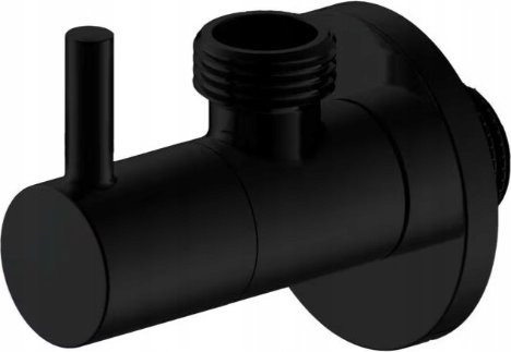 IDMAR Zawór kątowy 1/2" x 3/8" z głowicą ceramiczną 1008 czarny mat - ARGO- komplet 2 sztuk