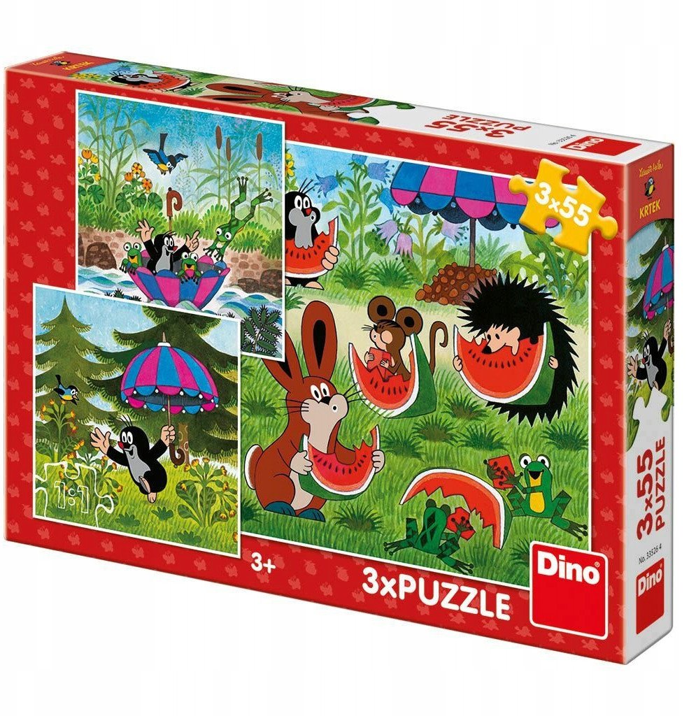 Puzzle dla dzieci 3w1 Krecik i parasol