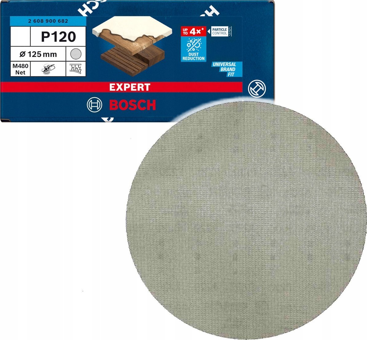 Szlifierka Bosch Bosch Expert M480 mesh sanding sheet O 125mm, K120 (50 pieces, for eccentric sanders)