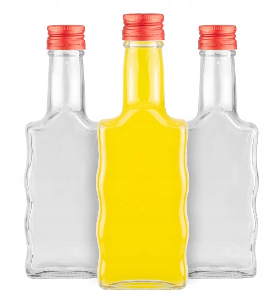 5x Butelki FALA 200 ml na nalewki wino z zakrętką butelka szklana na sok