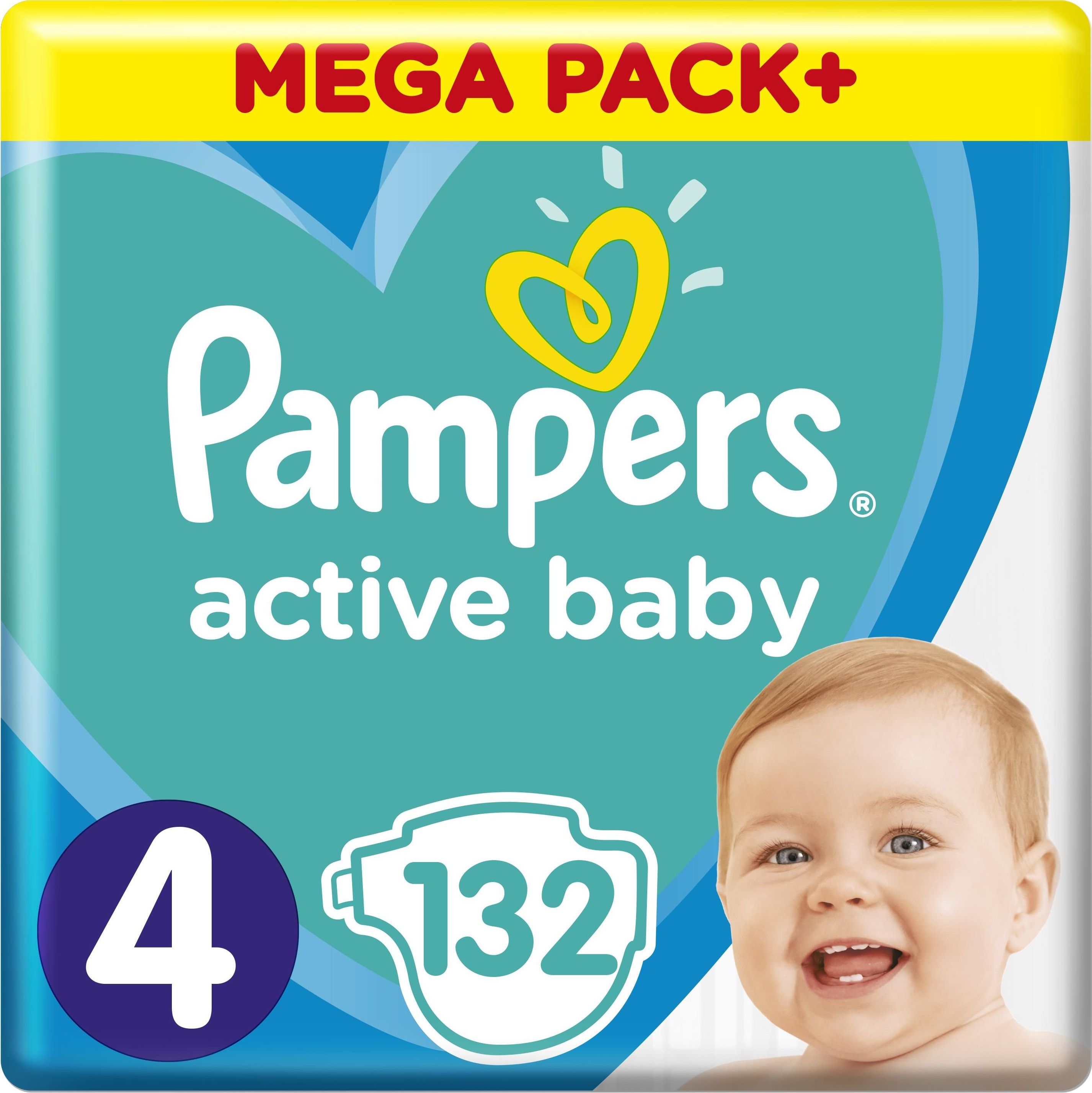 Pampers Pieluchy Active Baby 4, 9-14 kg, 132 szt.