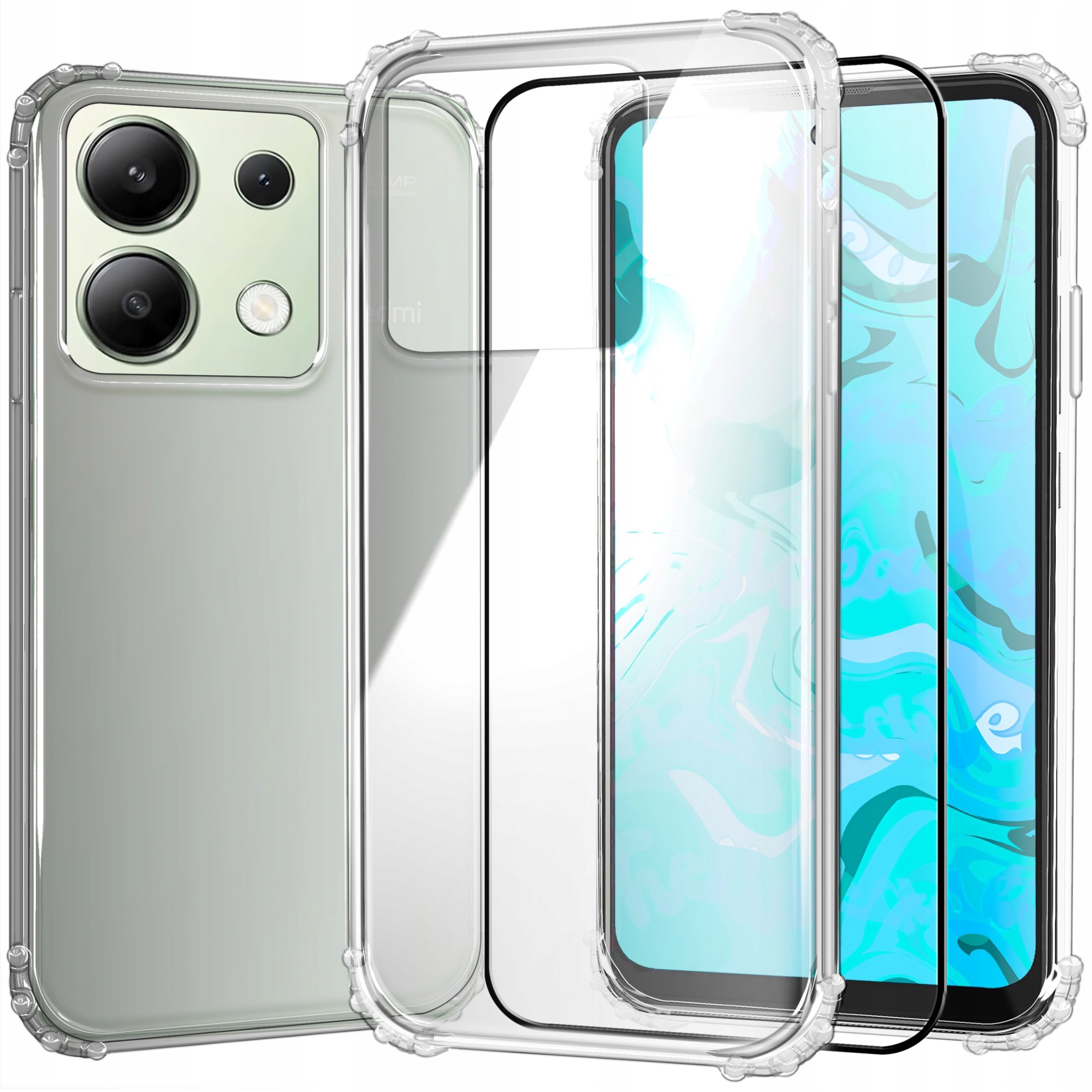 ETUI PANCERNE DO XIAOMI REDMI NOTE 13 4G | CASE SILIKON ANTI SHOCK SZKŁO