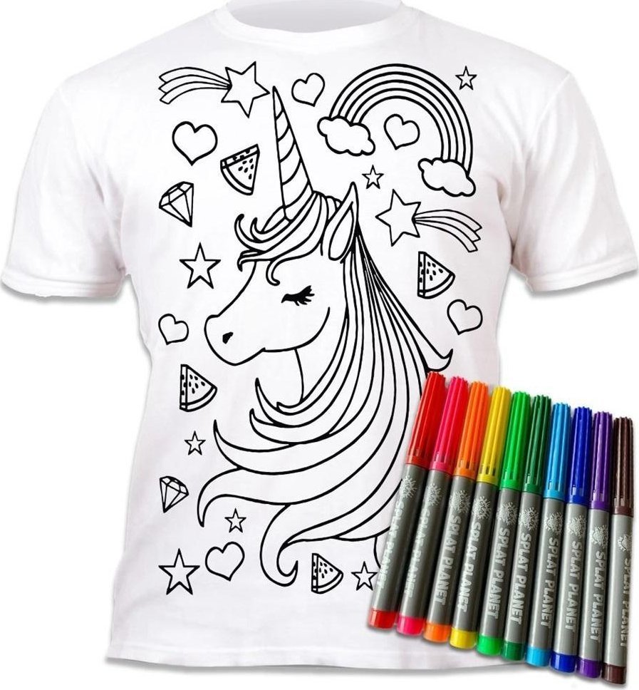 Koszulka do wielokrotnego kolorowania Unicorn 5-6