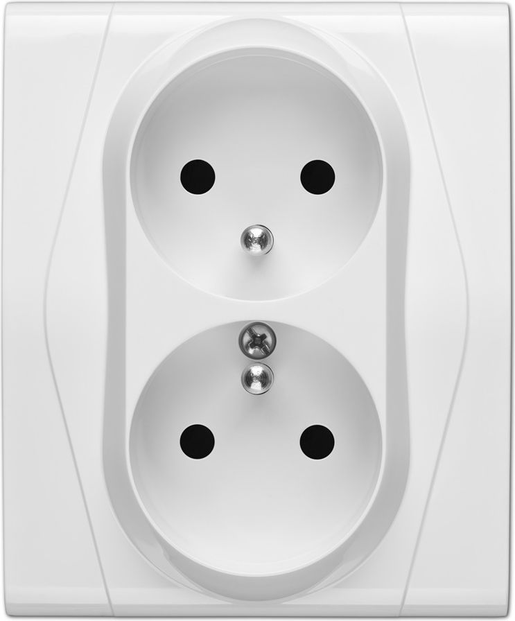 Elektro-Plast Gniazdo Festa podwójne z uziemieniem 16A białe (0872-00)