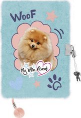 St.Majewski Pamiętnik na kłódkę, kluczyk dla dziewczynek notes A5 PIESEK My Little Friend