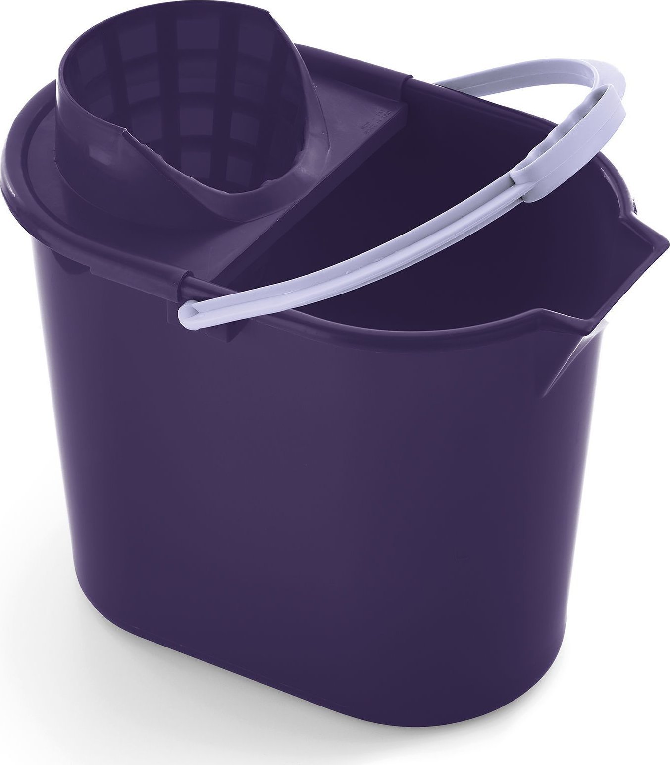 NPC Polska Mery Owalne wiadro 12 l z wyciskaczem fioletowe