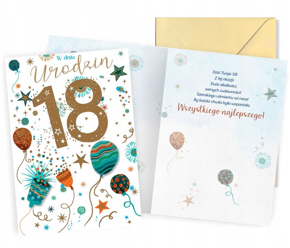 Karnet Urodziny 18