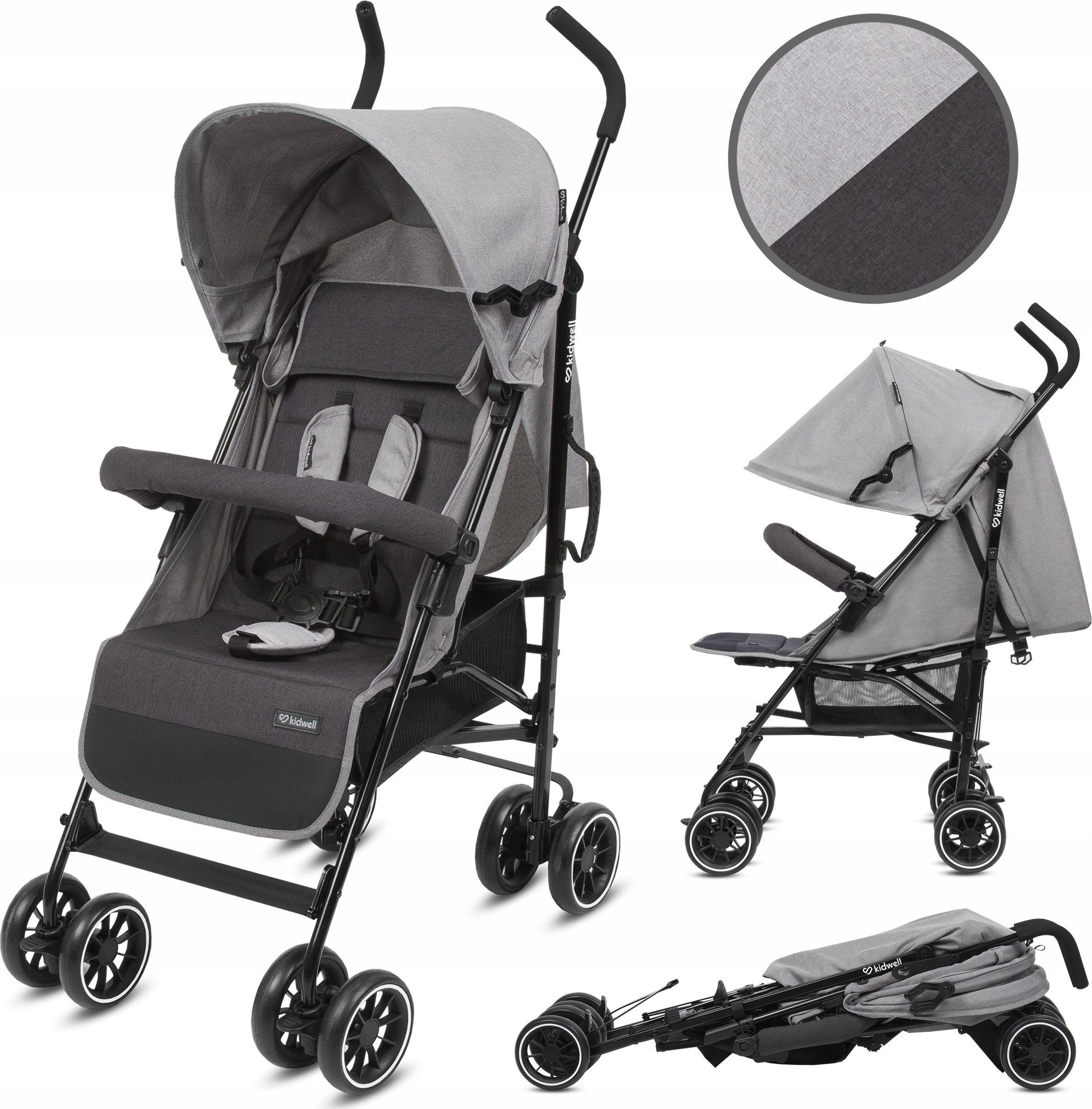Wózek Kidwell KIDWELL WÓZEK PARASOLKA NELLI GRAY/GRAPHITE 5901130105243