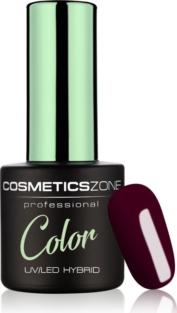 Cosmetics Zone Lakier hybrydowy hipoalergiczny ciemny bordowy 7ml - Burgundy 016