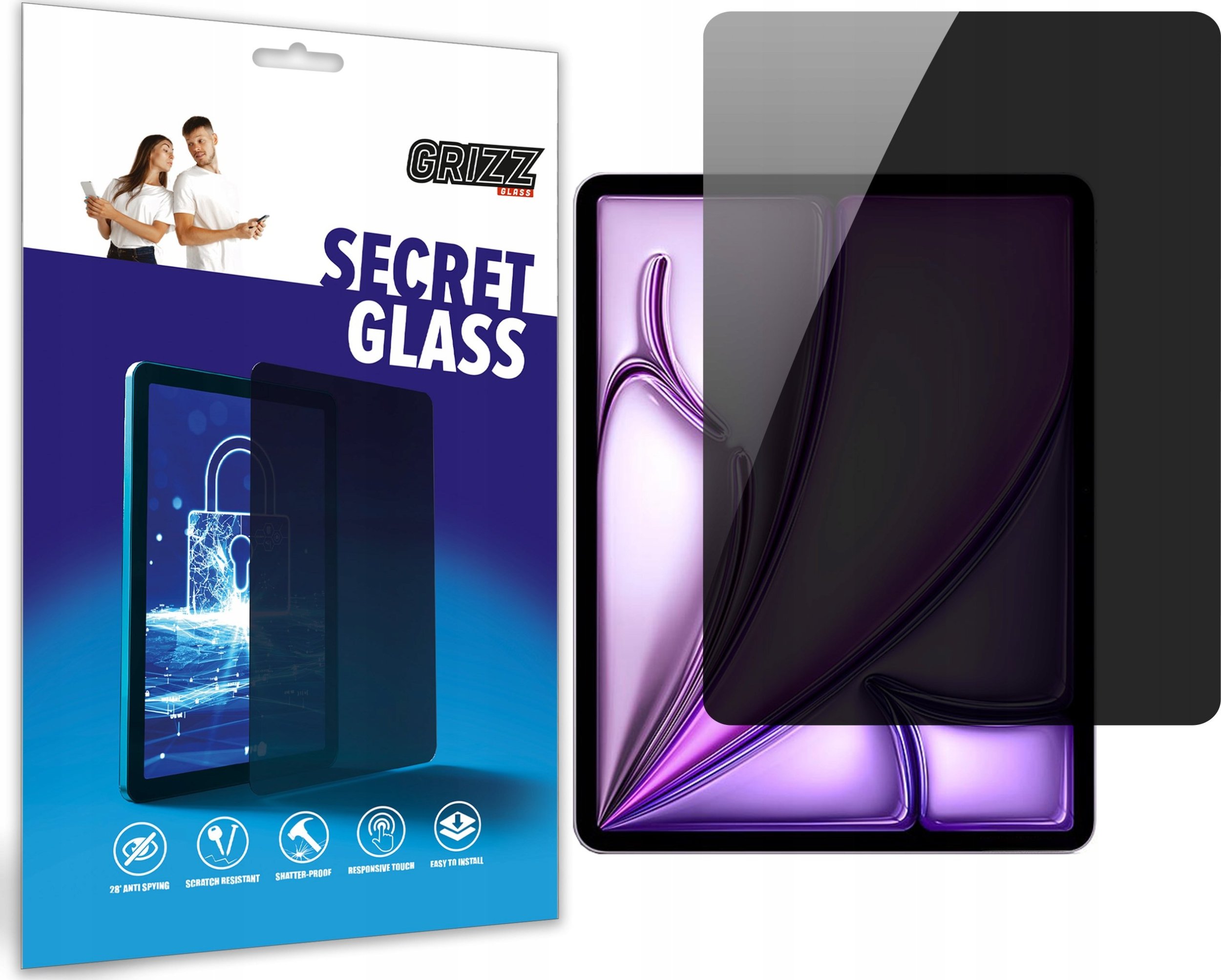 GrizzGlass Szkło prywatyzujące GrizzGlass SecretGlass do Apple iPad Air 13" 2024 (6. generacji)