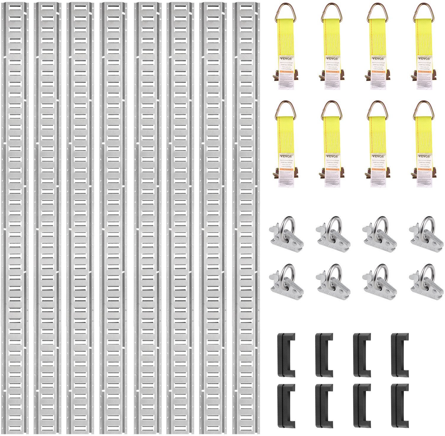Listwa szyna mocowania ładunku uchwyt zaczep mocowanie ładunku 34 szt.