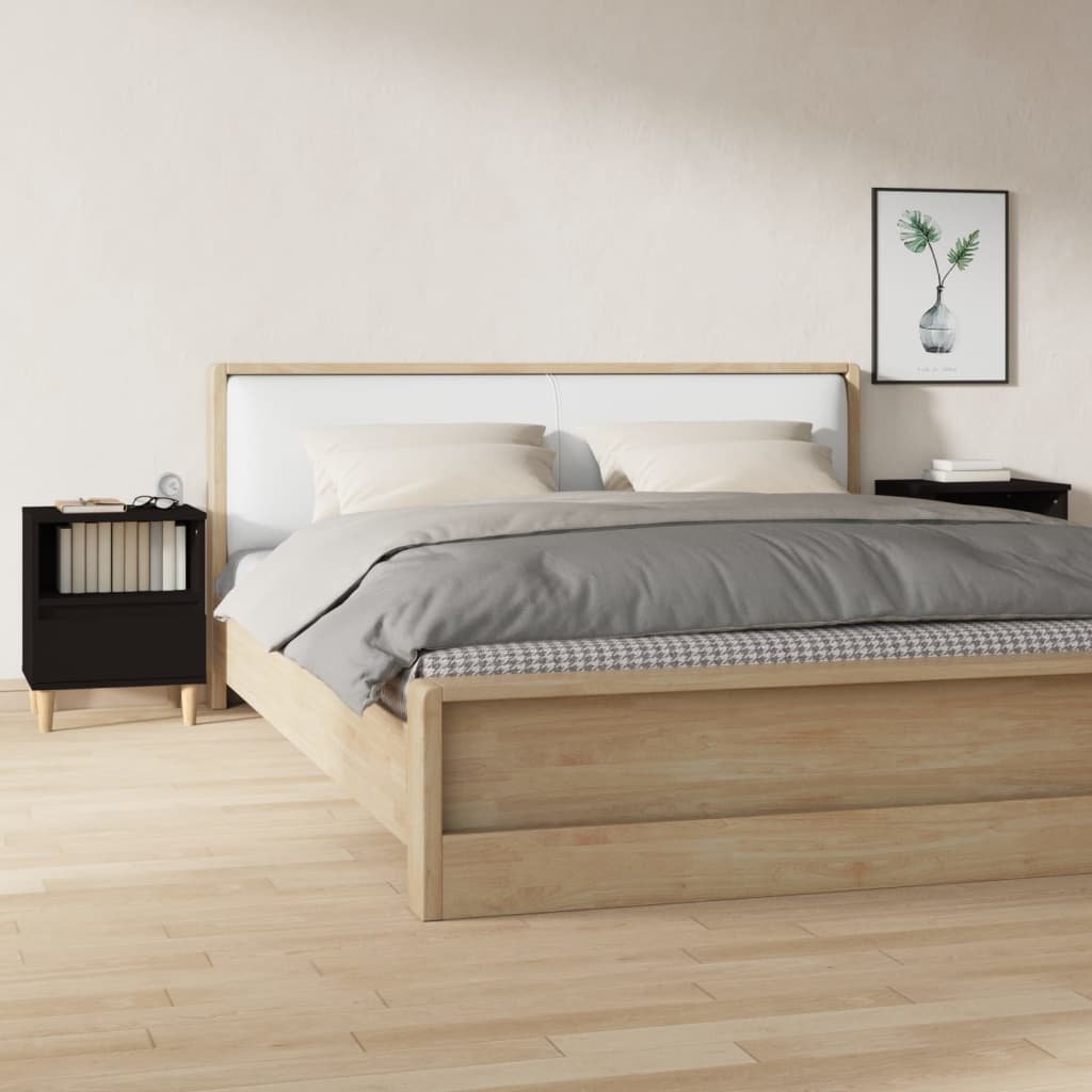 vidaXL vidaXL Szafki nocne, 2 szt., czarne, 40 x 35 x 50 cm