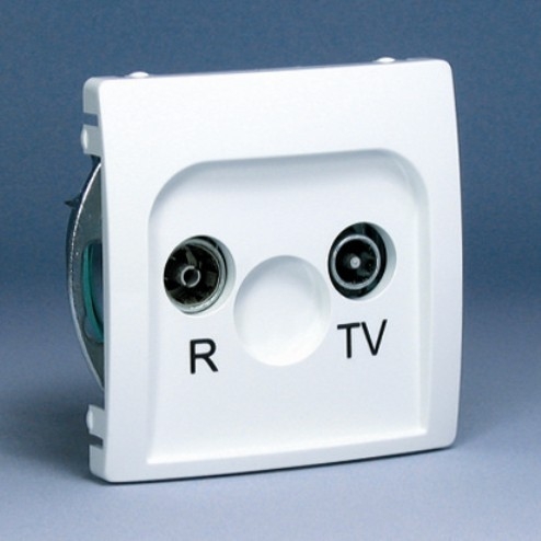 Kontakt-Simon Gniazdo antenowe BASIC MODUŁ RTV przelotowe 10dB białe - BMZAP10/1.01/11