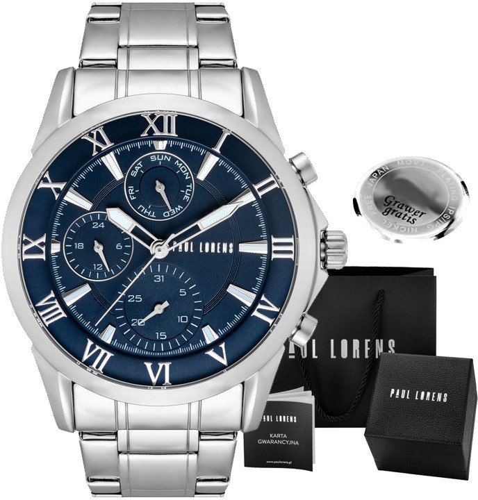 Zegarek męski Paul Lorens NEXTON-6C1 Z GRAWEREM