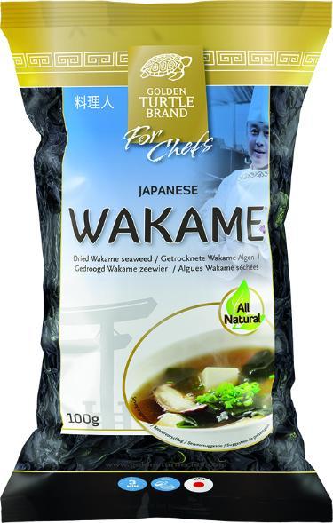 Golden Turtle Brand Wakame, suszone wodorosty 100% 100g - for Chefs