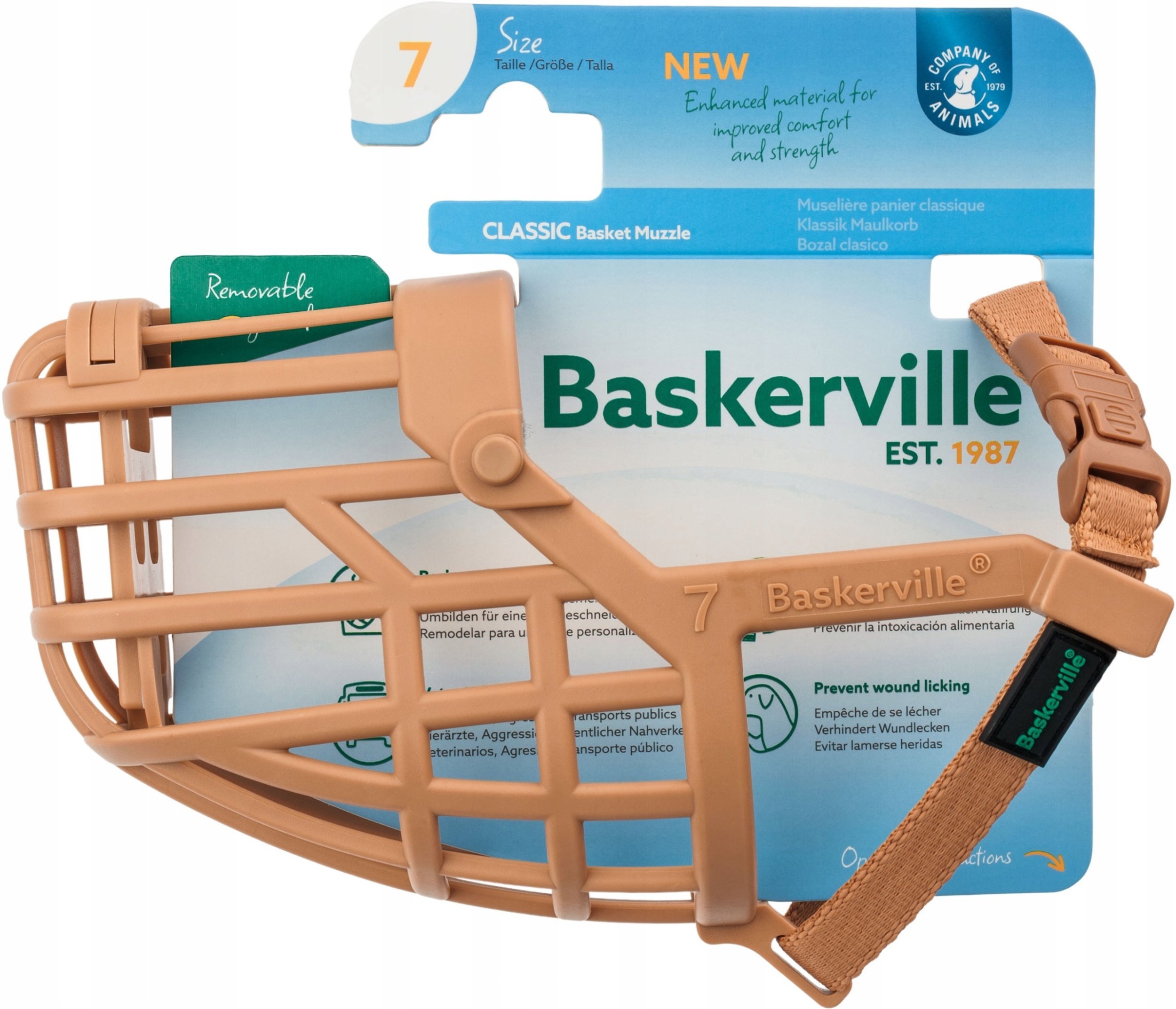 BASKERVILLE KAGANIEC CLASSIC 7 BEŻOWY dł. 7cm obwód 30cm