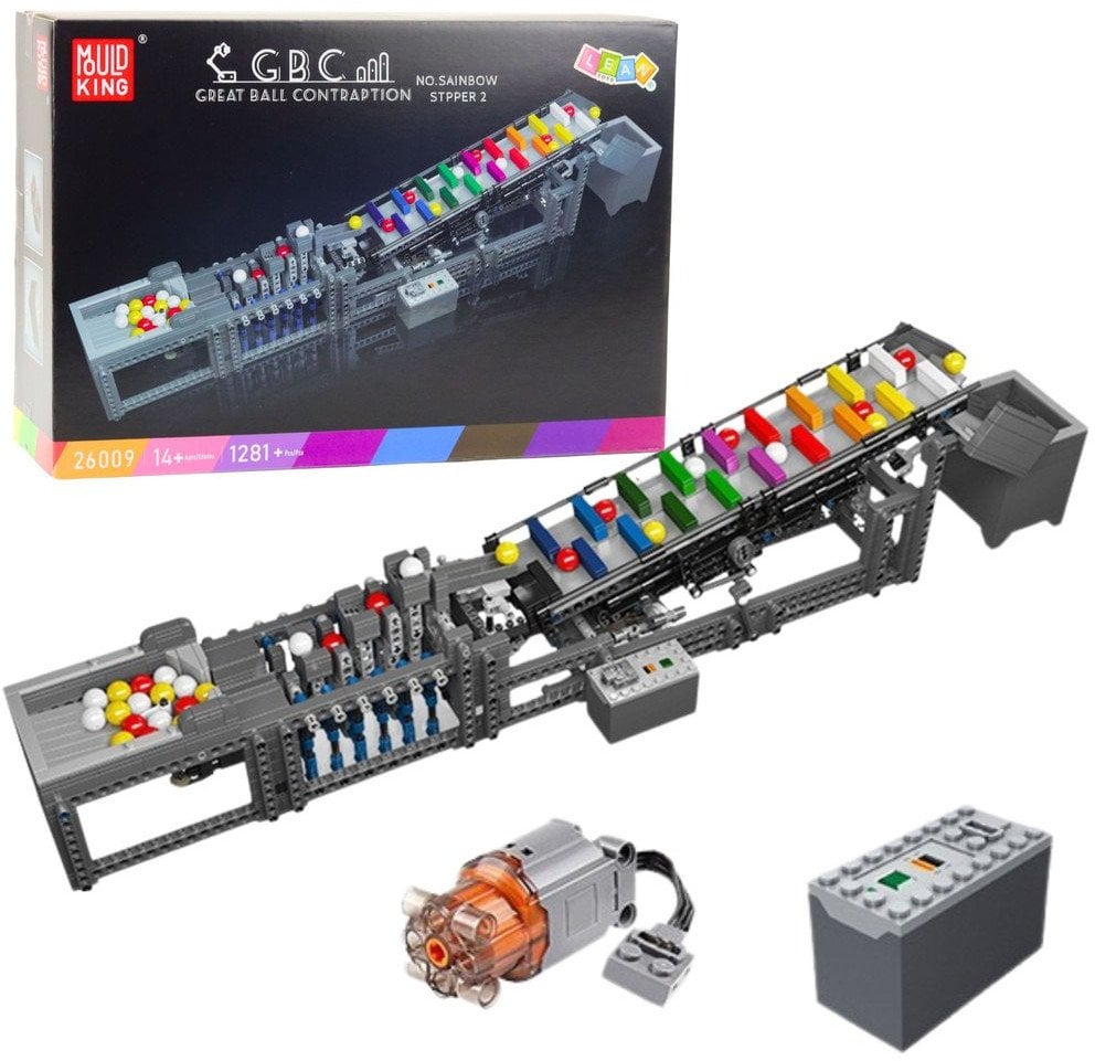 Klocki Konstrukcyjne Tor Na Kulki Z Silnikiem Elektrycznym 1281 el.