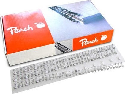 Peach Peach Drahtbinderücken 3:1 Easy-Wire 34 loop A4 8mm silber