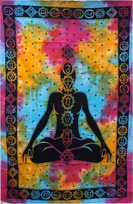 vidaXL Bawełniana narzuta - Chakra Buddha