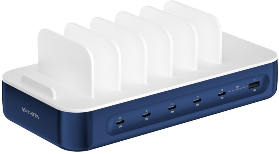 4smarts 541279 ładowarka do urządzeń przenośnych Uniwersalne Granatowy (marynarski), Biały Prąd przemienny Szybkie ładowanie Wewnętrzna
