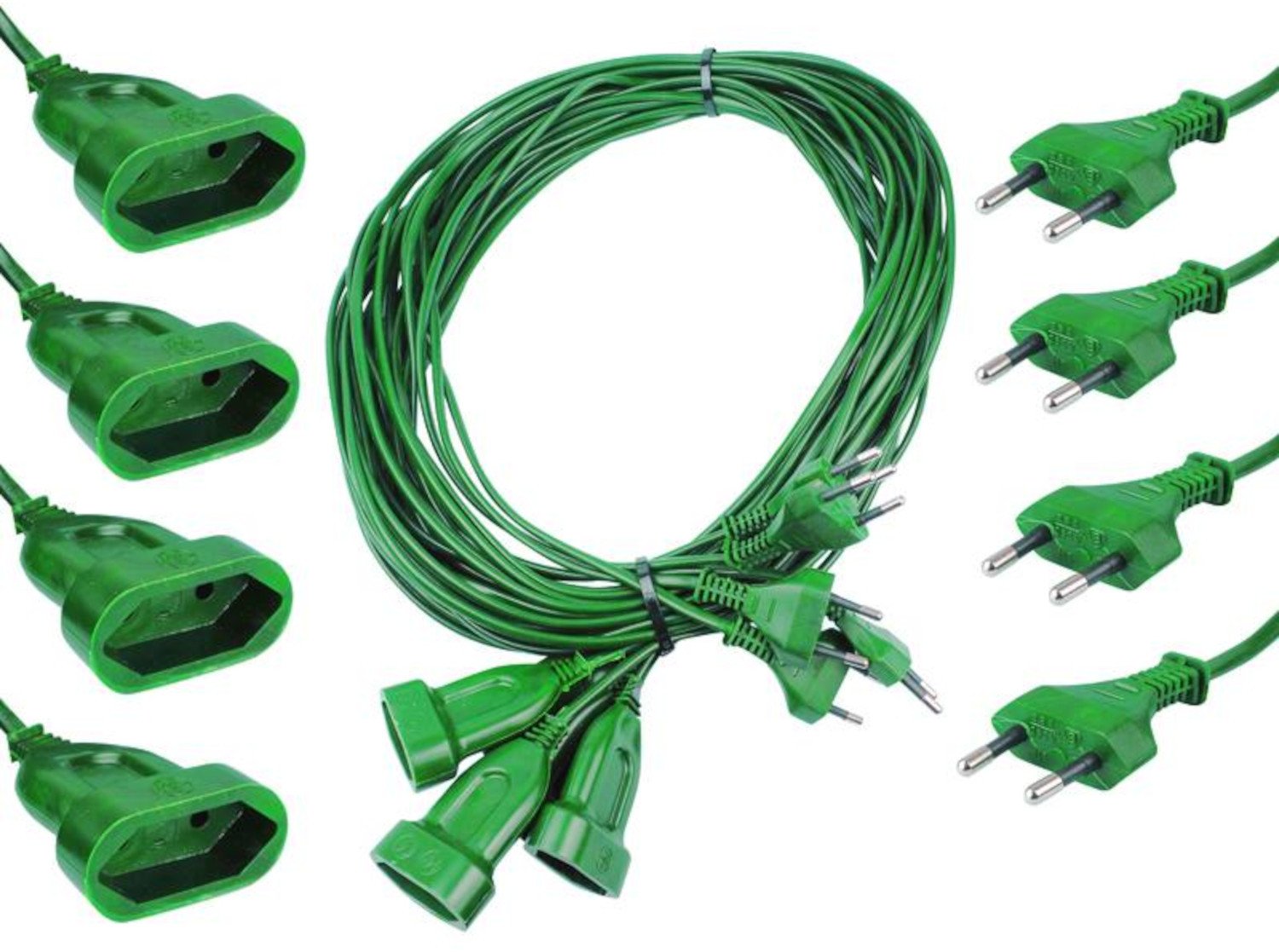 Przedłużacz sieciowy b/u 1x gniazdo 5m zielony