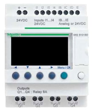 Schneider Przekaźnik kompaktowy Zelio Logic RTC LCD 240VAC 8 wejść 4 wyjścia SR2B121FU