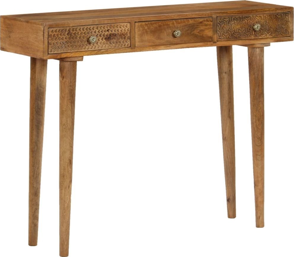 vidaXL Stolik konsola z litego drewna mango, 102 x 30 x 79 cm