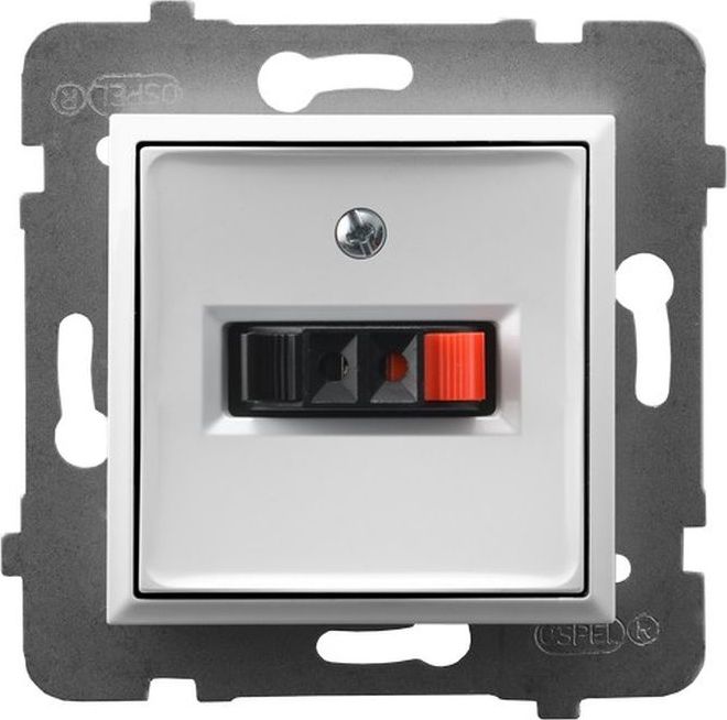 Ospel ARIA Gniazdo głośnikowe pojedyncze biały GG-1U/m/00