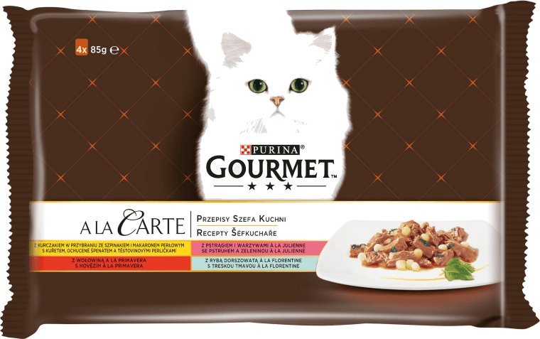 Purina Gourmet A La Carte Karma dla kotów przepisy szefa kuchni 340 g (4 x 85 g)