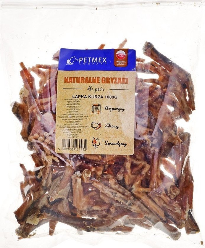 Petmex PETMEX Gryzak dla psów Łapa kurza 1kg