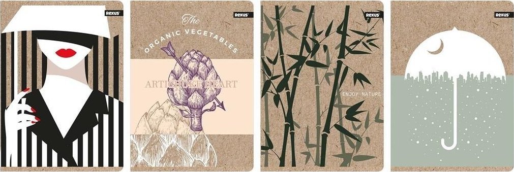 Zeszyt A5/60K kratka Kraft Liner (5szt) EDUKAMP