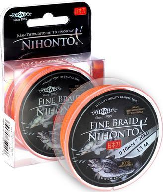 Mikado Plecionka Mikado Nihonto Fine Braid 0.18mm/14.4kg/15m fluo pomarańczowa