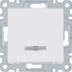 Hager Łącznik zwierny z podświetleniem 10AX 230V biały (WL0410)