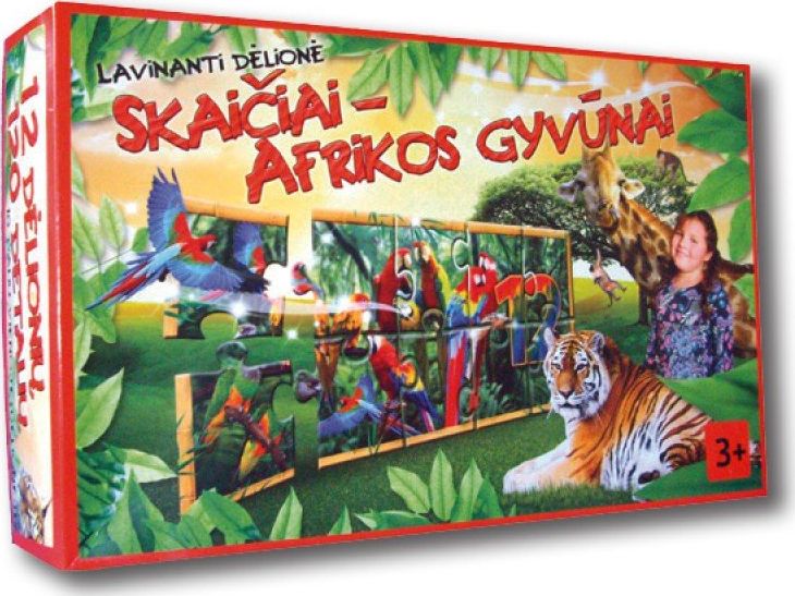 Pionierius Lavinamoji dėlionė "Skaičiai- gyvūnai"