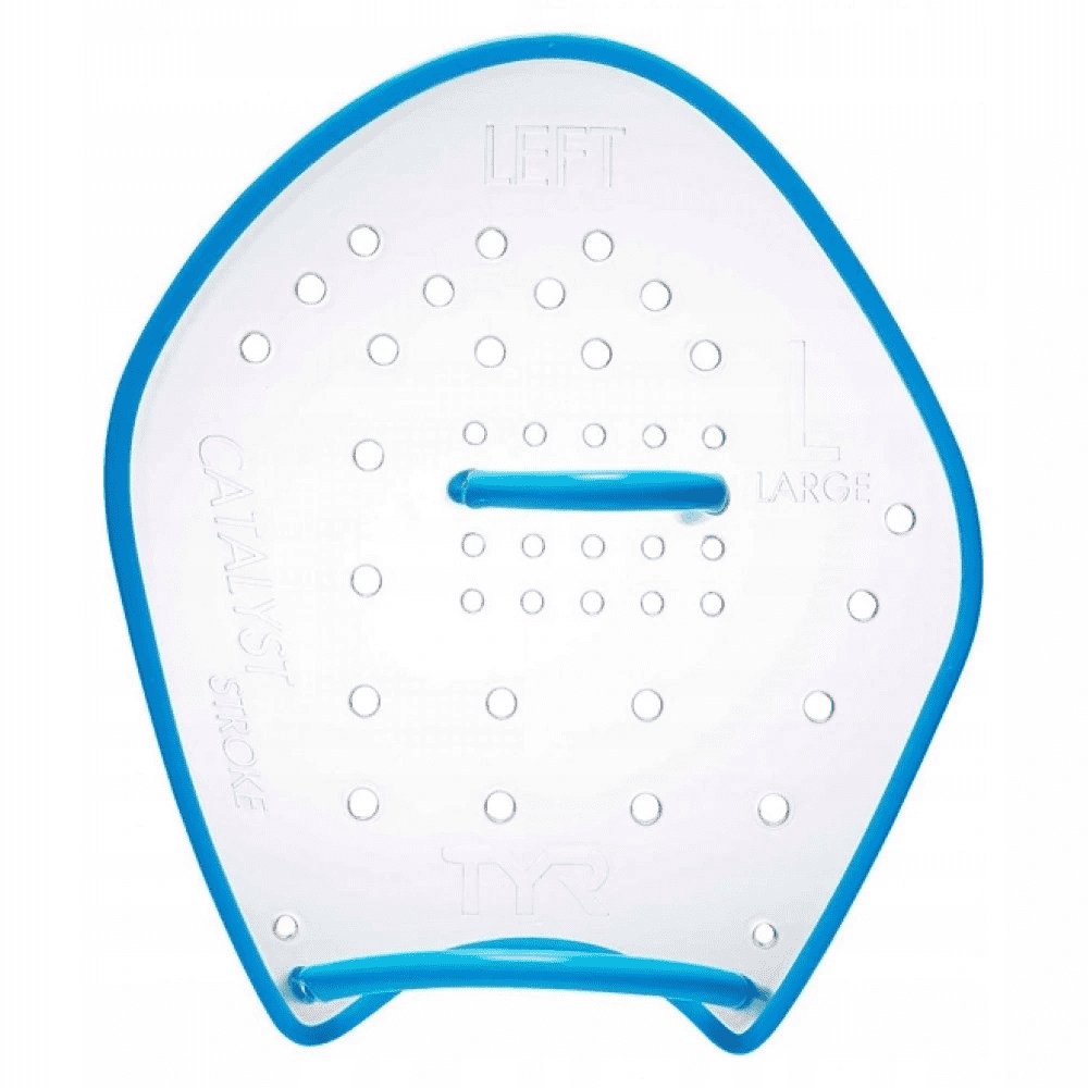 TYR WIOSEŁKA ŁAPKI CATALYST STROKE PADDLES CLEAR/BLUE 101 LCATSTK ROZMIAR L