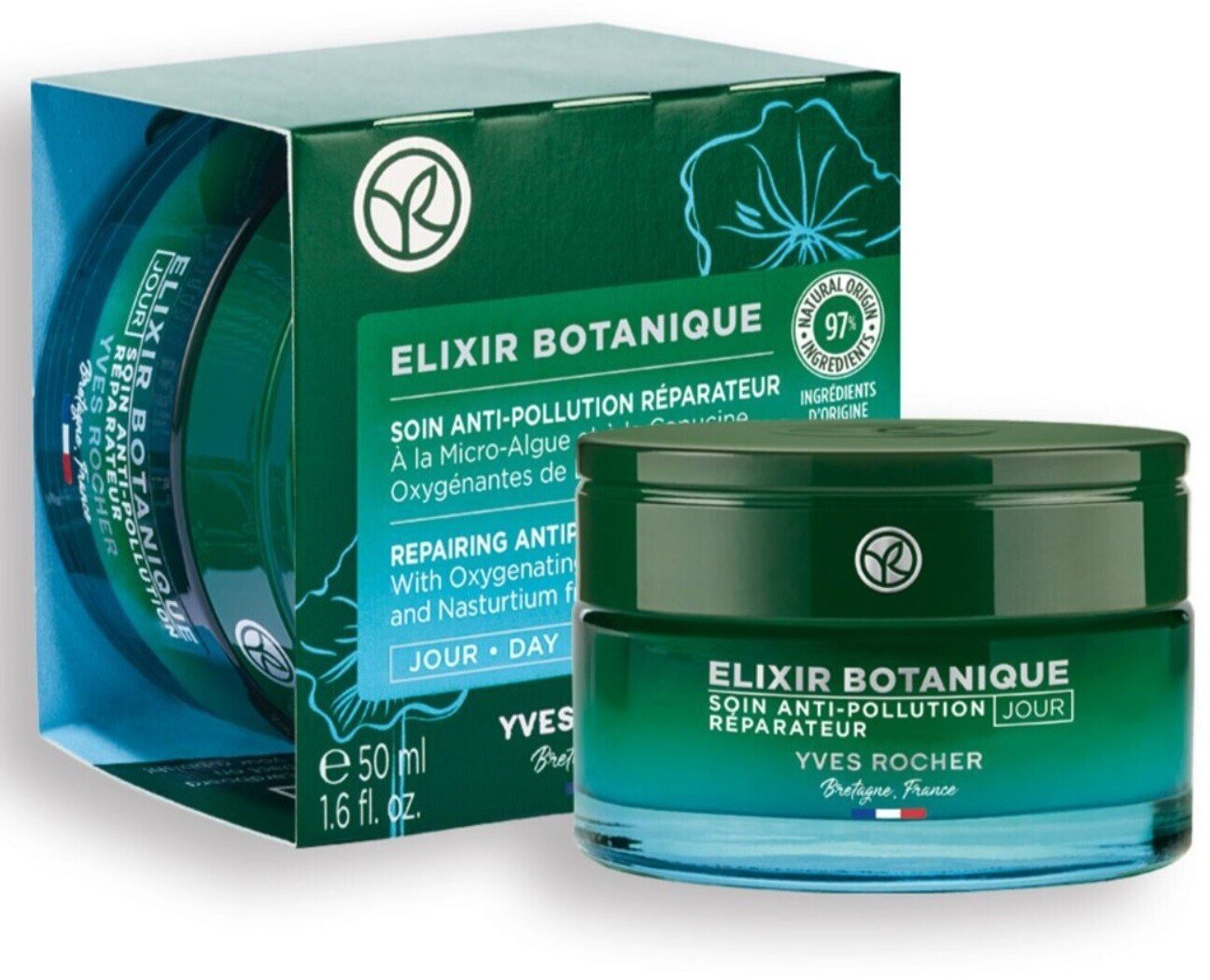 Yves Rocher Elixir Botanique, All Day, Cream, For Face, 50 ml Unisex