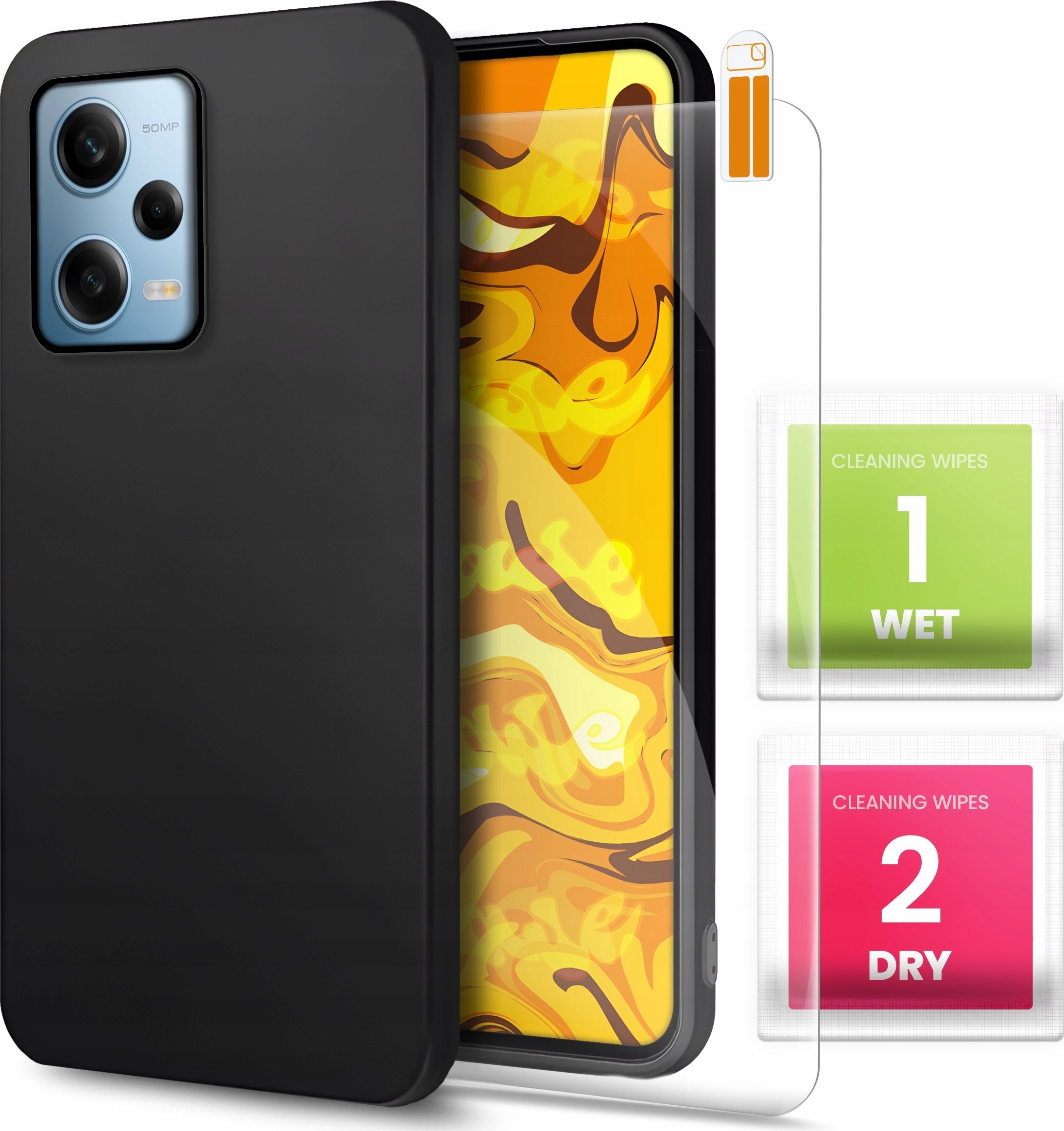 Etui do Xiaomi Redmi Note 12 Pro 5G (Czarne, Matowe, Obudowa, Case) SZKŁO