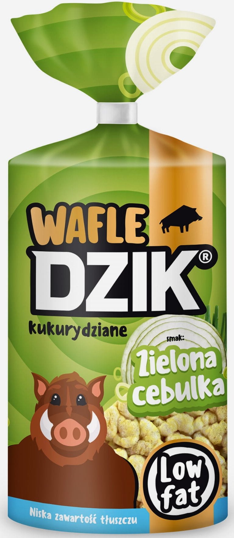 Dzik Wafle Kukurydziane Low Fat Zielona Cebulka