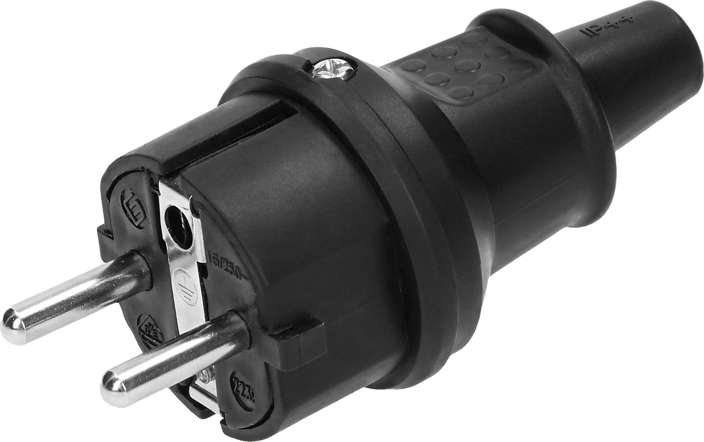 Orno Wtyczka Uni-Schuko mini, IP44, czarna ,16A, 230V