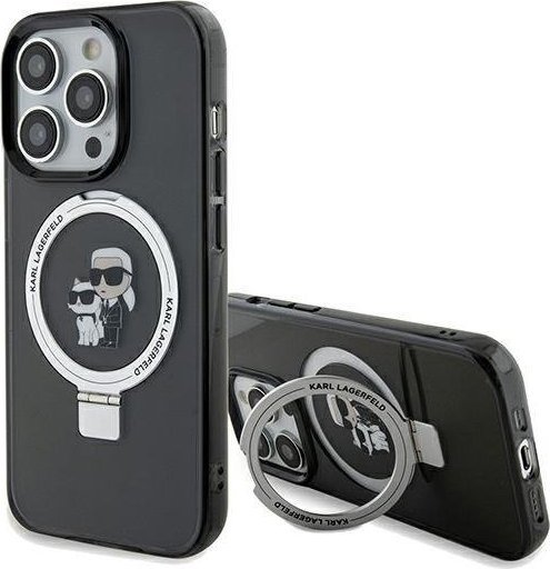 Karl Lagerfeld Karl Lagerfeld KLHMP13XHMRSKCK iPhone 13 Pro Max 6.7" czarny/black hardcase Ring Stand Karl&Choupettte MagSafe