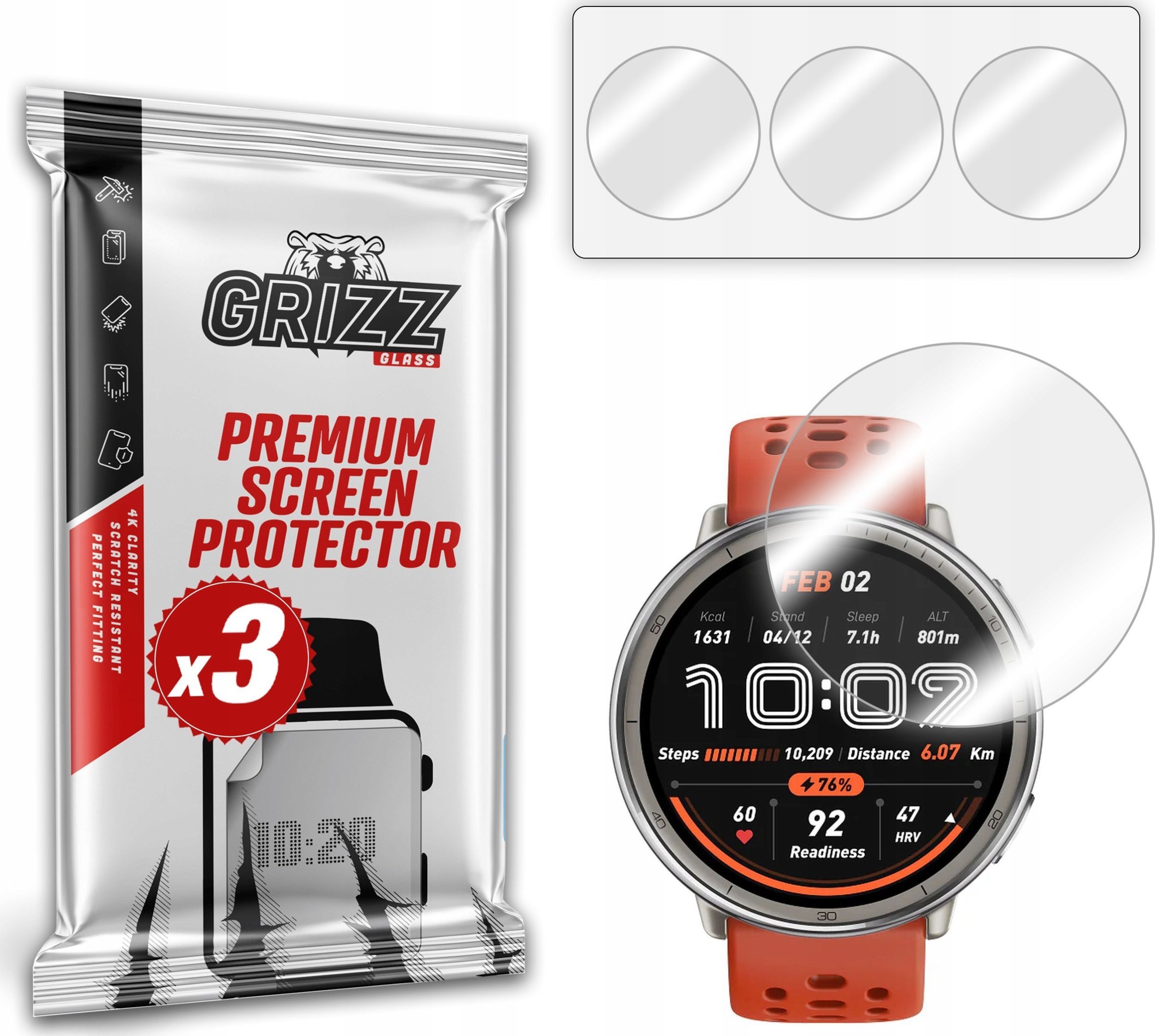 Folia hydrożelowa GrizzGlass Hydrofilm do Amazfit Active 2