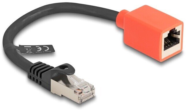 DeLOCK Adapter ochronny urządzenia RJ45 Cat.6A S/FTP 20 cm (adapter odłączany)