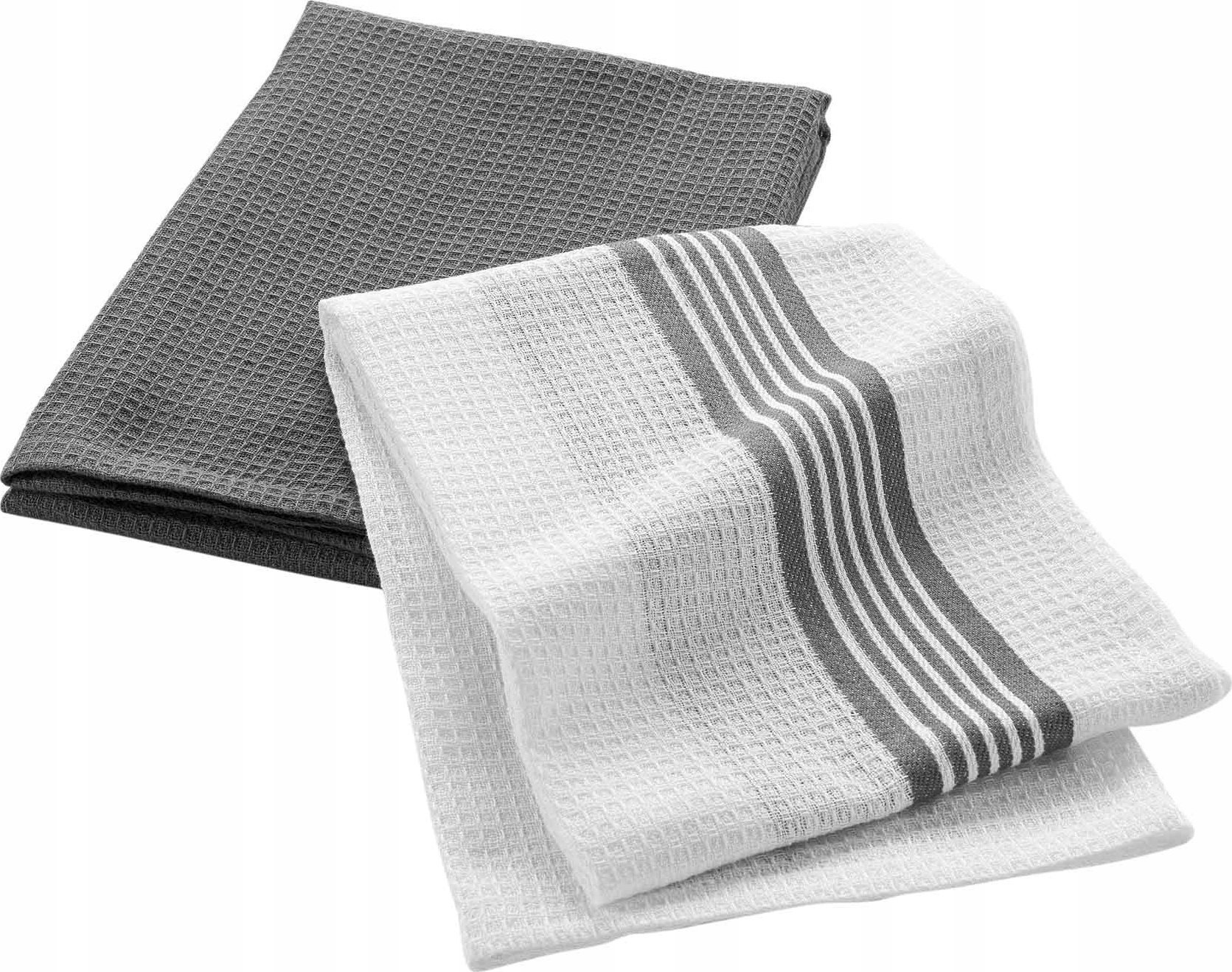 Douceur d`Interieur Bawełniane ręczniki kuchenne GRAND CHEF, szare, 2 sztuki